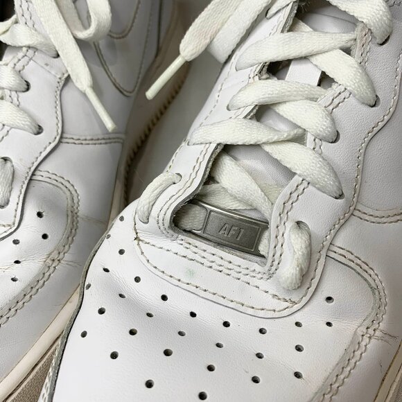 Nike Air Force 1 High ’07 White Leather Men’s Size 8 Basketball Sneakers Shoes - Picture 5 of 10